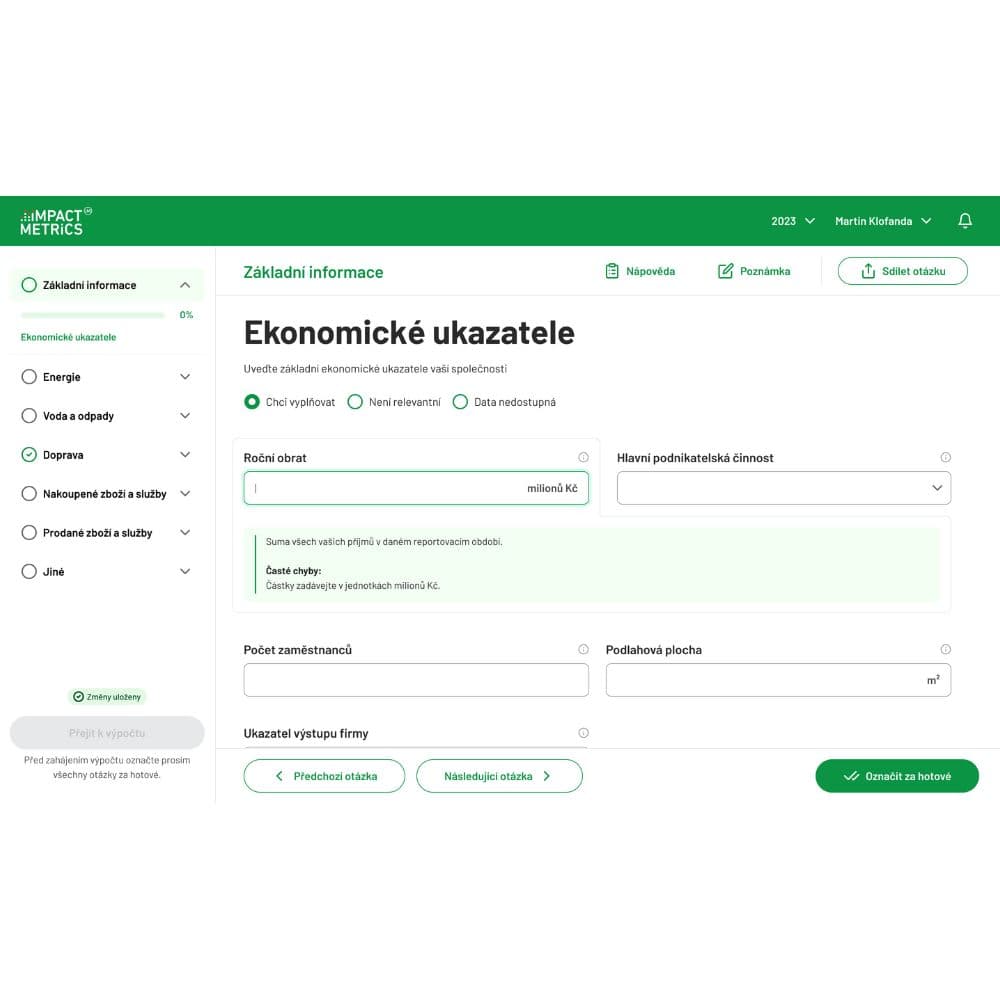 Kalkulačka CO2 stopy 3