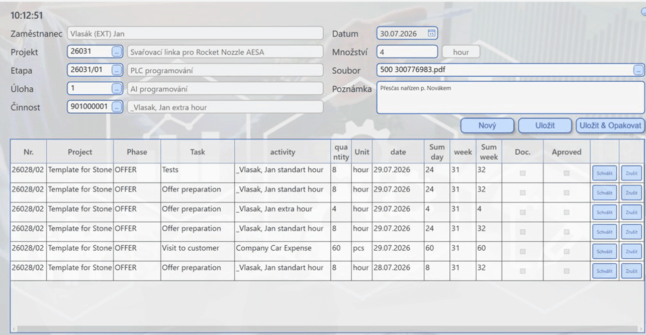 WRApp Project work records 2