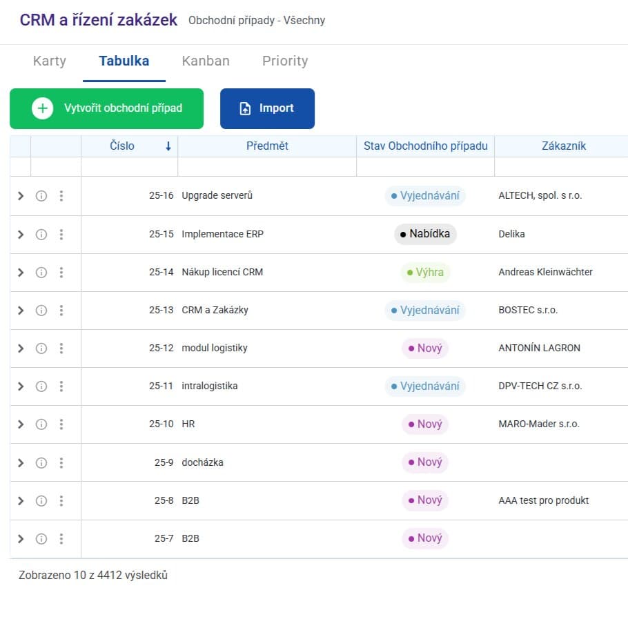 ADAPTY CRM & Zakázky 3